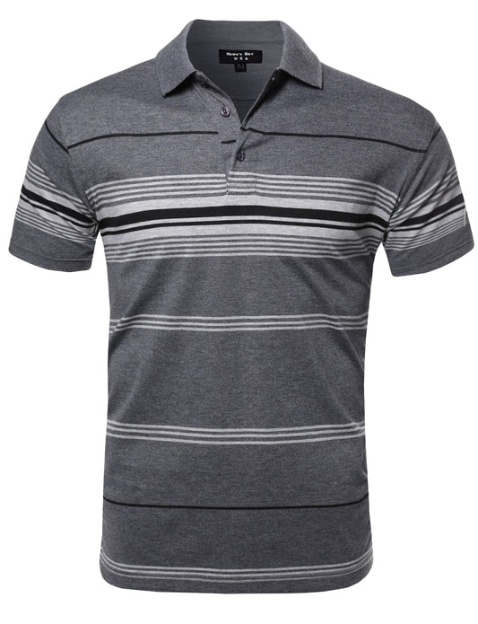 BASIC STRIPE POLO T-SHIRTS NEMT1103