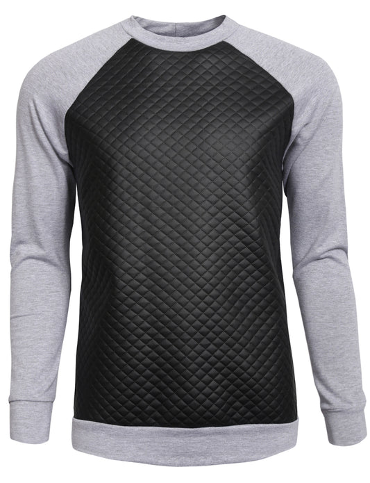 CASUAL LONG SLEEVE MIX MEDIA SWEAT-SHIRTS NEMT19 