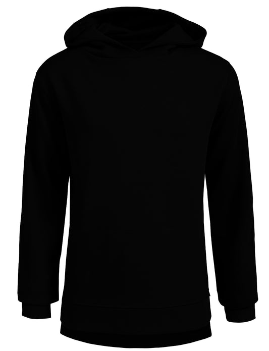 BASIC PULLOVER LONG SLEEVE HOODIE WITH SIDE ZIPPER NEMT20