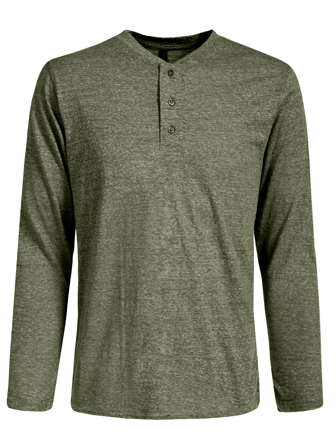 MEN'S HALF BUTTON DOWN HENLEY LONG SLEEVE T-SHIRTS - NE PEOPLE