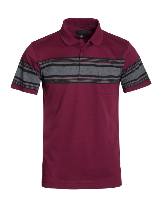 BASIC STRIPE POLO T-SHIRTS NEMT301 PLUS