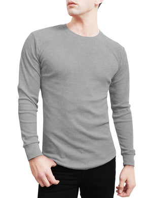 BASIC LIGHT WEIGHT LONG SLEEVE ROUND NECK THERMAL SHIRTS NEMT42 