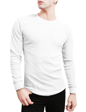 BASIC LIGHT WEIGHT LONG SLEEVE ROUND NECK THERMAL SHIRTS NEMT42 