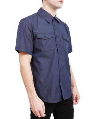 LIGHT WEIGHT SHORT SLEEVE BUTTON DOWN SHIRTS NEMT44 