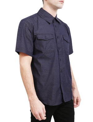 LIGHT WEIGHT SHORT SLEEVE BUTTON DOWN SHIRTS NEMT44 PLUS