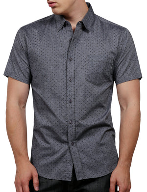 PRINTED SHORT SLEEVE BUTTON DOWN SHIRTS NEMT52 