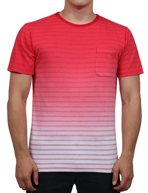 CASUAL BASIC STRIPED GRADIENT OMBRE LIGHT WEIGHT-SHIRTS NEMT74 