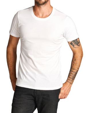 BASIC WIGHT U-NECK LINE SHORT SLEEVE T-SHIRTS NEMT80 