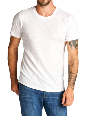 BASIC WIGHT U-NECK LINE SHORT SLEEVE T-SHIRTS NEMT82 