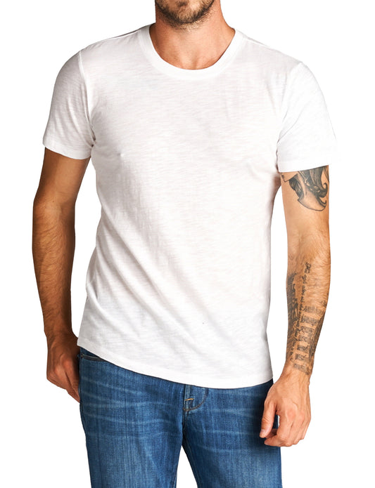 BASIC WIGHT U-NECK LINE SHORT SLEEVE T-SHIRTS NEMT82