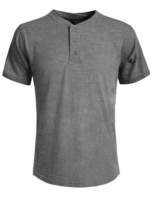 HALF BUTTON DOWN HENLEY LONG SLEEVE T-SHIRTS NEMT89