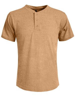 HALF BUTTON DOWN HENLEY LONG SLEEVE T-SHIRTS NEMT89 PLUS