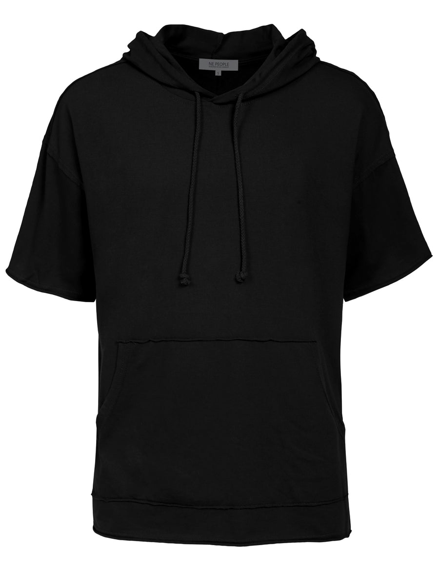 LONGLINE HIPSTER HIP HOP SHORT SLEEVE HOODIES SHIRTS NEMT90 