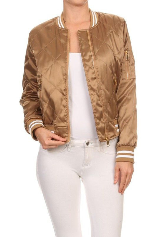 BASIC QUILTED STYLES BOMBER JACKET COAT NEWBJ02