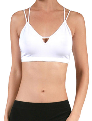 LIGHT WEIGHT FUNCTIONAL SEAMLESS COMFORT STRAPPY CUT OUT BRALETTE NEWBT03 