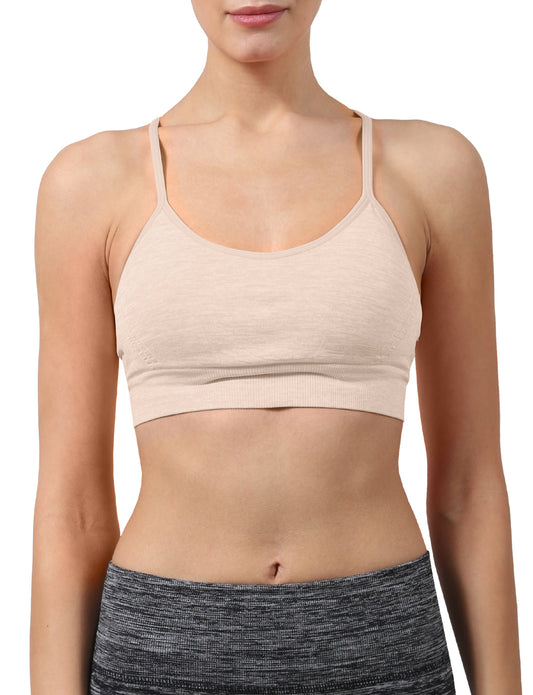 LIGHT WEIGHT FUNCTIONAL SEAMLESS COMFORT STRAP CROSS BACK BRA NEWBT08