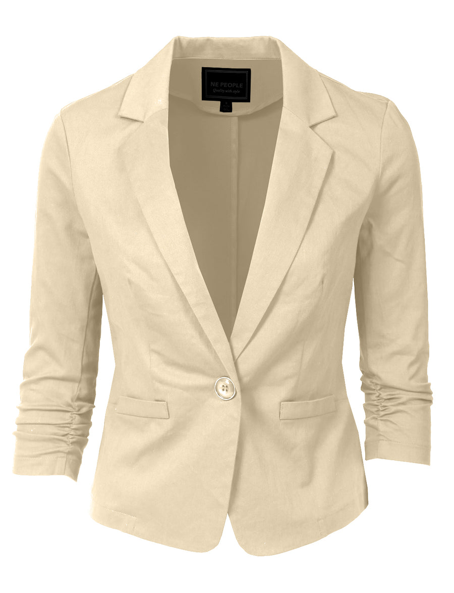 3/4 SLEEVE CASUAL BLAZER NEWJ100 PLUS