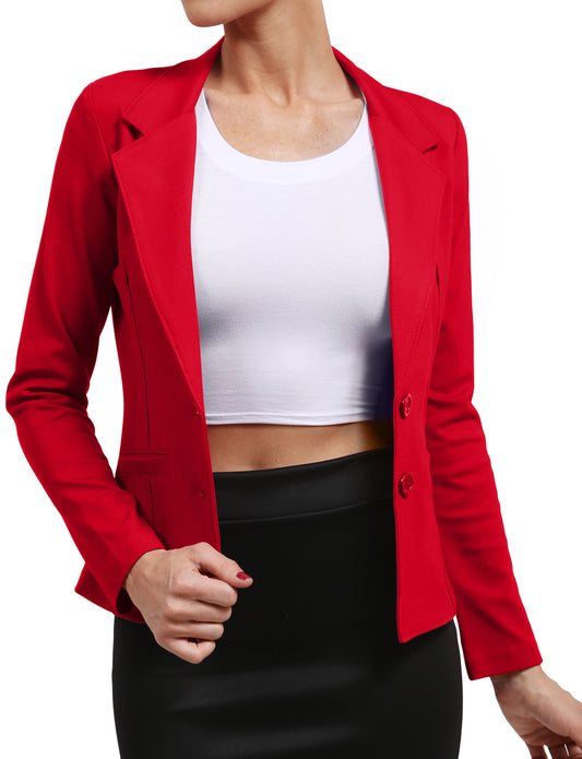 LONG SLEEVE TAILORED BLAZER OFFICE JACKET WITH WELT POCKETS NEWJ112