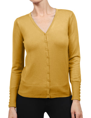 WOMEN ROUND NECK BASIC LONG SLEEVE SOFT FABRIC CARDIGAN NEWJ121 PLUS