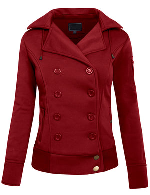 CLASSIC DOUBLE BREASTED PEA COAT WITH BELT NEWJ17 
