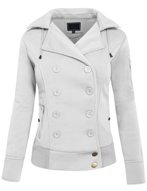 CLASSIC DOUBLE BREASTED PEA COAT WITH BELT NEWJ17 