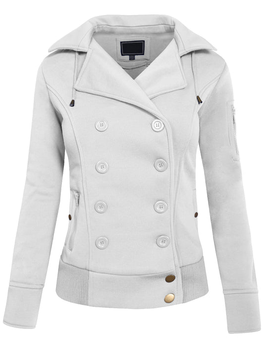 CLASSIC DOUBLE BREASTED PEA COAT WITH BELT NEWJ17