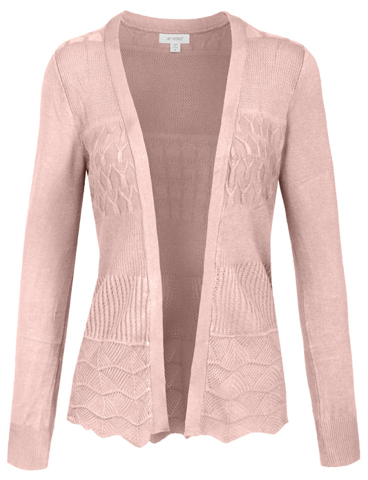 THIN LIGHT WEIGHT KNIT LONG SLEEVE CARDIGAN NEWJ180