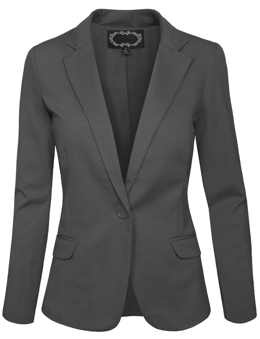 SLIM FIT ONE BUTTON OFFICE BLAZER JACKET NEWJ28 