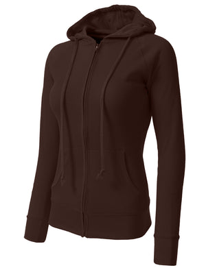 WOMEN CASUAL LIGHT WEIGHT THERMAL/PLAIN HOODIE NEWJ33 PLUS