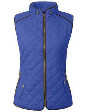 Classic Quilted Front Zip Up Padded Vest