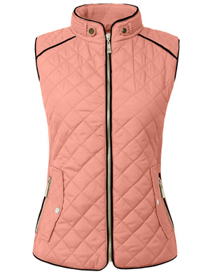 Classic Quilted Front Zip Up Padded Vest