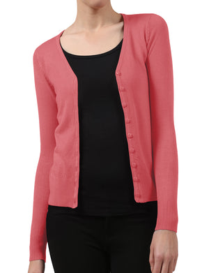 BUTTON DOWN CLASSIC V-NECK CARDIGAN SWEATER WITH STRETCH NEWJ91 