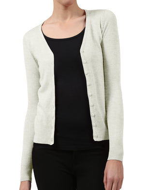BUTTON DOWN CLASSIC V-NECK CARDIGAN SWEATER WITH STRETCH NEWJ91 