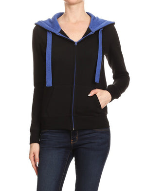 CASUAL WIDE-STRING TRAINING FLEECE HOODED JACKETS NEWJ95 