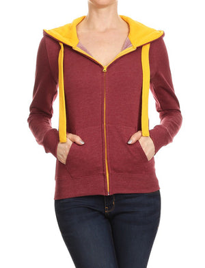 CASUAL WIDE-STRING TRAINING FLEECE HOODED JACKETS NEWJ95 