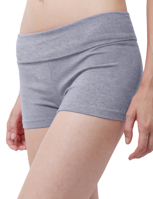 LIGHT WEIGHT SOLID STRETCH FOLD OVER SHORT YOGA PANTS LEGGINGS NEWP17