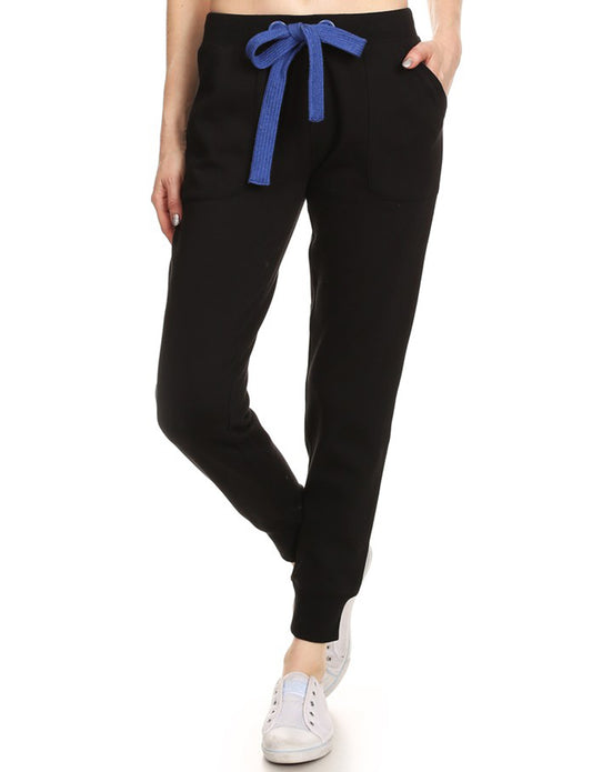 CASUAL WIDE-STRING TRAINING FLEECE JOGGING PANTS NEWP36
