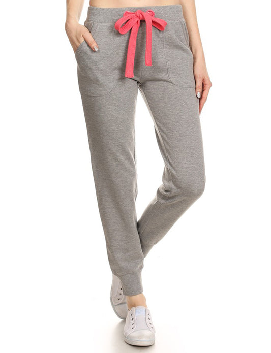 CASUAL WIDE-STRING TRAINING FLEECE JOGGING PANTS NEWP36 PLUS