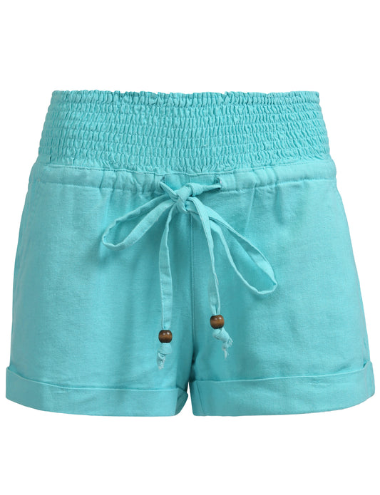 CASUAL REGULAR FIT STRETCH WORKOUT ELASTIC WAIST SHORT PANTS NEWP56