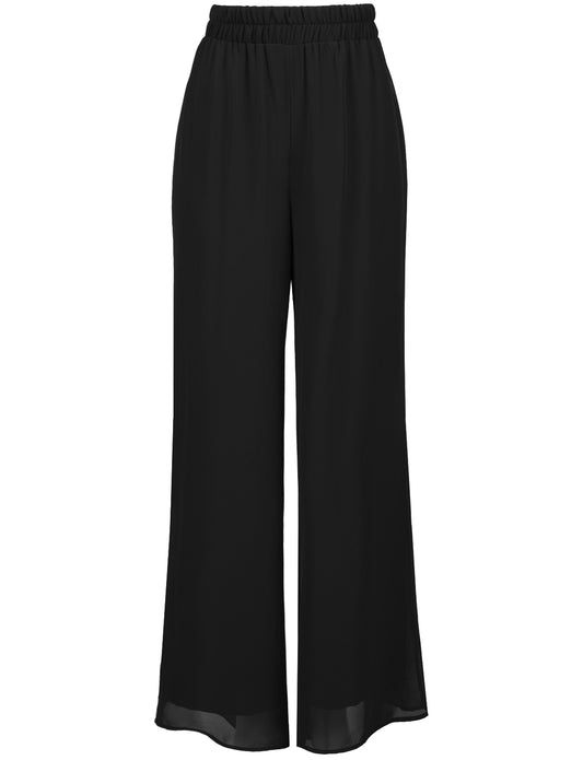WIDE LEG PALAZZO/CHIFFON CASUAL PANTS NEWP91