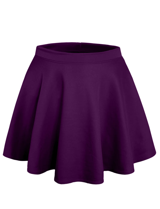 STRETCHY CASUAL MINI FLARED SKATER SKIRT NEWSK06