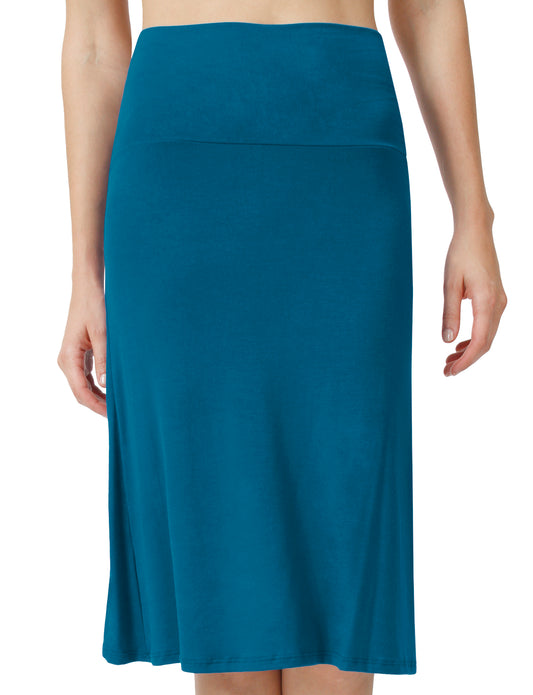 SOLID LIGHT WEIGHT MID LENGTH FLATEAL MAXI SKIRT NEWSK15