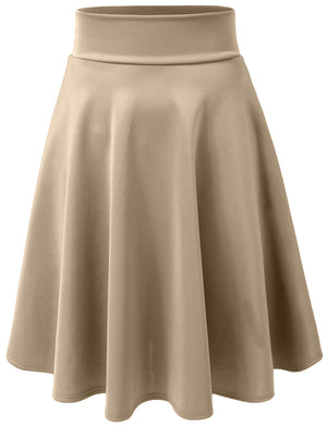 STRETCHY CASUAL MINI FLARED SKATER SKIRT NEWSK21 