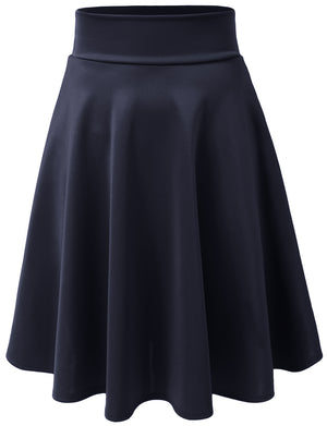 STRETCHY CASUAL MINI FLARED SKATER SKIRT NEWSK21 