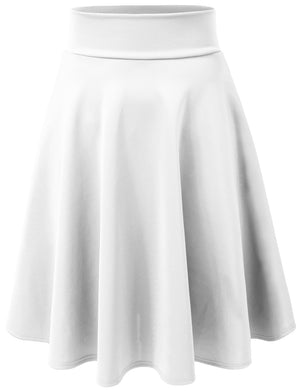 STRETCHY CASUAL MINI FLARED SKATER SKIRT NEWSK21 