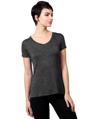 Womens Light V-Neck Basic Short Sleeve Shirt Top with Pocket