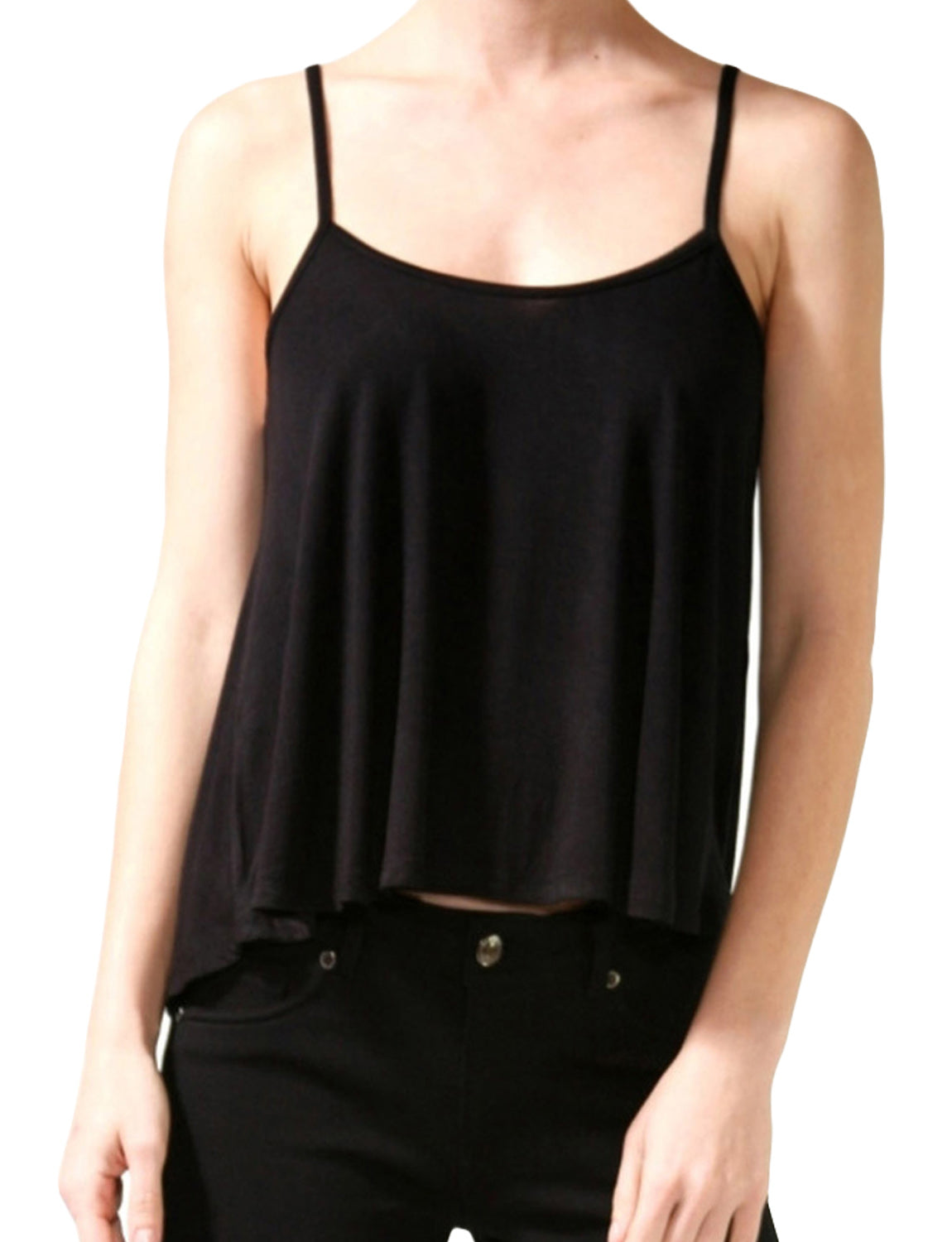 SLEEVELESS SWING CAMI TANK TOP WITH ADJUSTABLE BRA STRAP NEWT108 