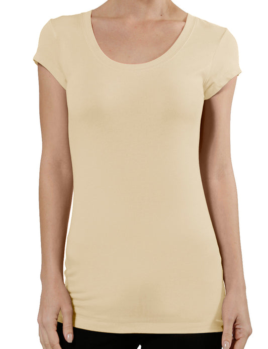 BASIC SHORT SLEEVE SCOOP NECK T-SHIRTS NEWT130