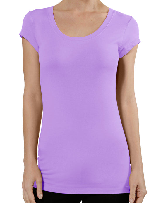 LIGHT WEIGHT SHORT SLEEVE SCOOP NECK T-SHIRTS NEWT130 