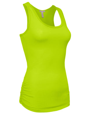 FITTED SIDE ELASTIC SHIRRING TANK TOP NEWT14 